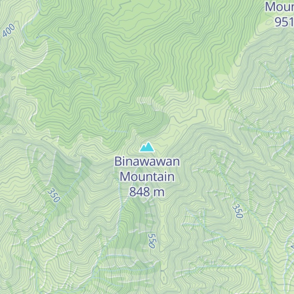 Map of Binawawan Mountain