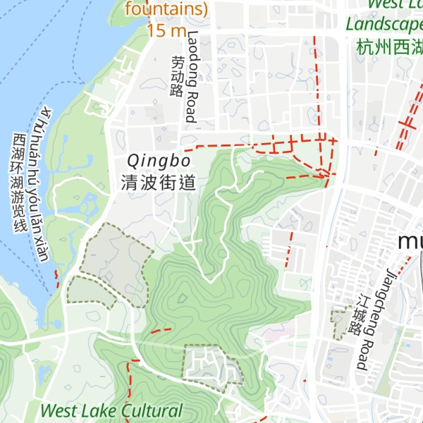 Map of Wushan Mountain