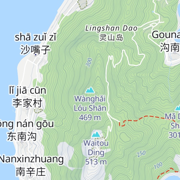 Map of Wànghǎi Lóu Shān