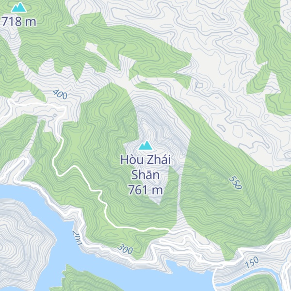 Map of Hòu Zhái Shān