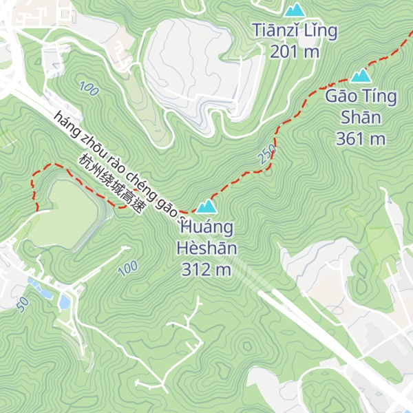 Map of Huáng Hèshān