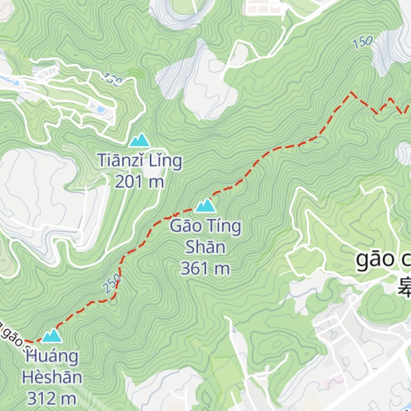 Map of Gāo Tíng Shān