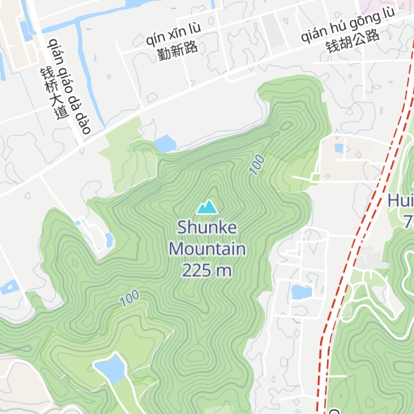 Map of Shunke Mountain