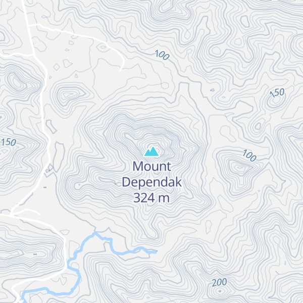 Map of Mount Dependak
