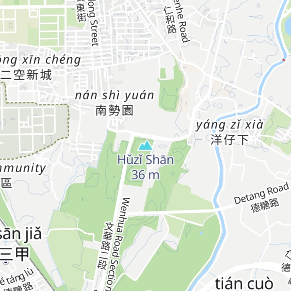 Map of Hǔzǐ Shān
