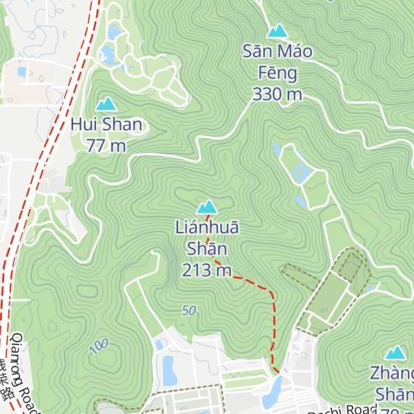 Map of Liánhuā Shān