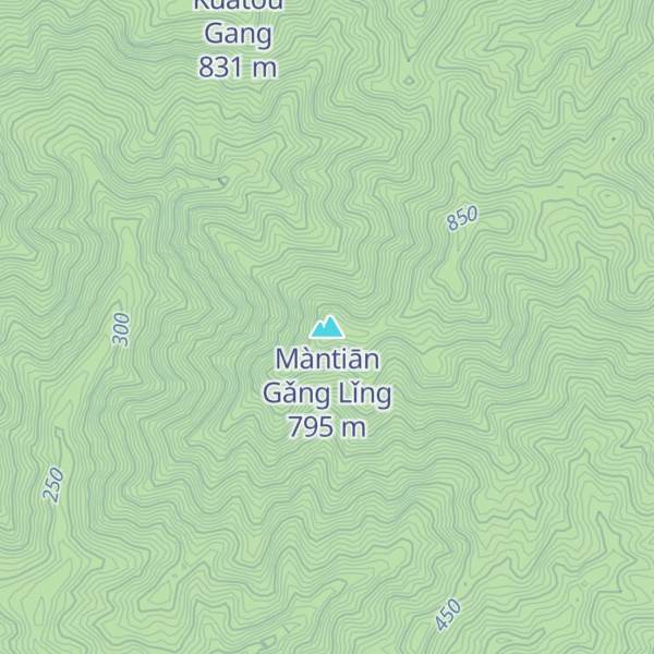 Map of Màntiān Gǎng Lǐng