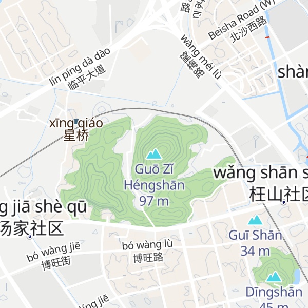 Map of Guō Zǐ Héngshān