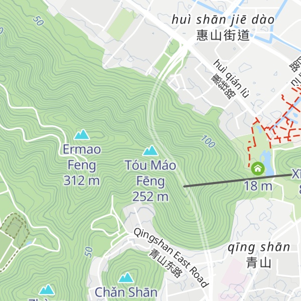 Map of Tóu Máo Fēng