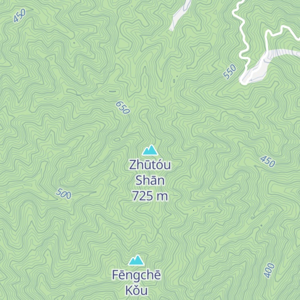 Map of Zhūtóu Shān