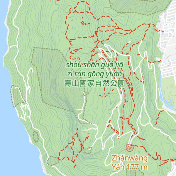 Map of Cháishān Zhǔ Léng Sānjiǎo Diǎn