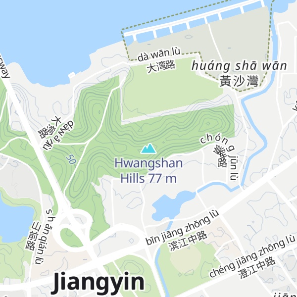 Map of Hwangshan Hills