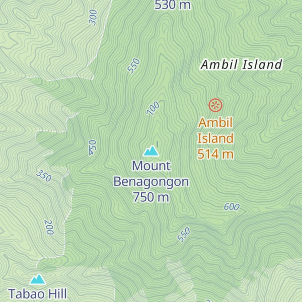 Map of Mount Benagongon