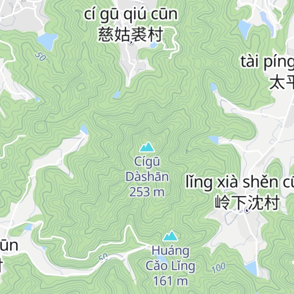 Map of Cígū Dàshān