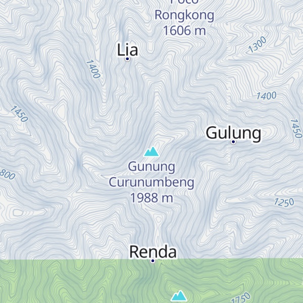 Map of Gunung Curunumbeng
