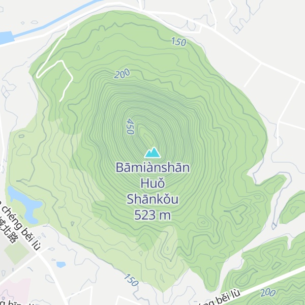 Map of Bāmiànshān Huǒ Shānkǒu