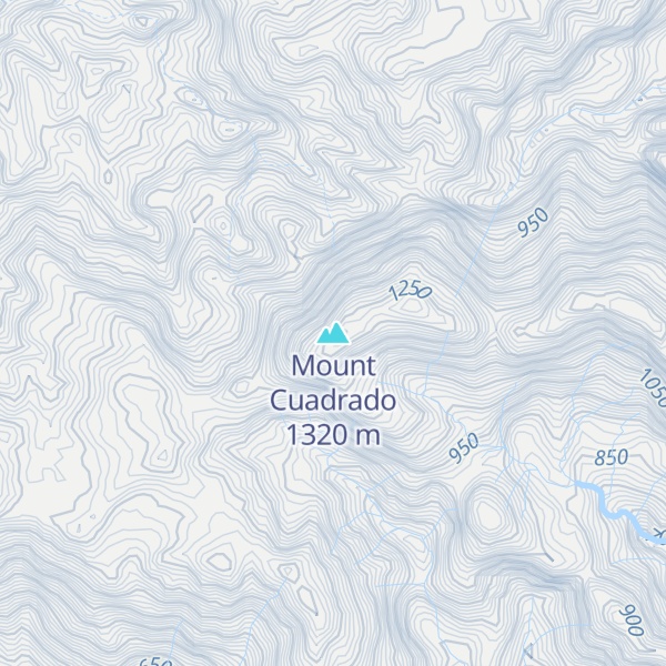 Map of Mount Cuadrado