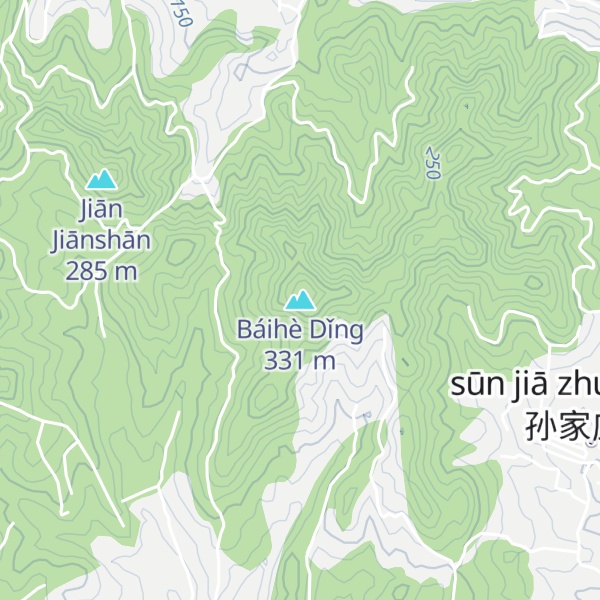 Map of Báihè Dǐng