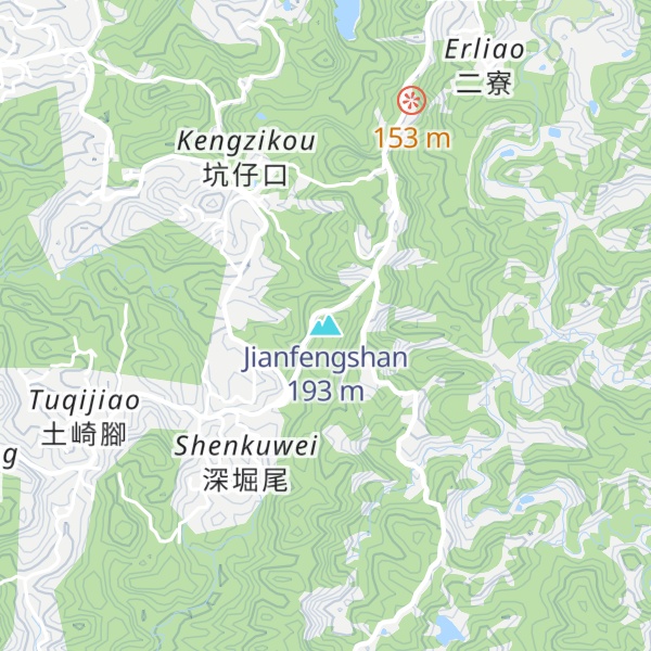 Map of Jianfengshan