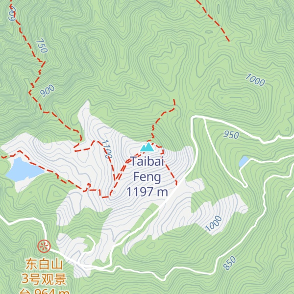Map of Taibai Feng