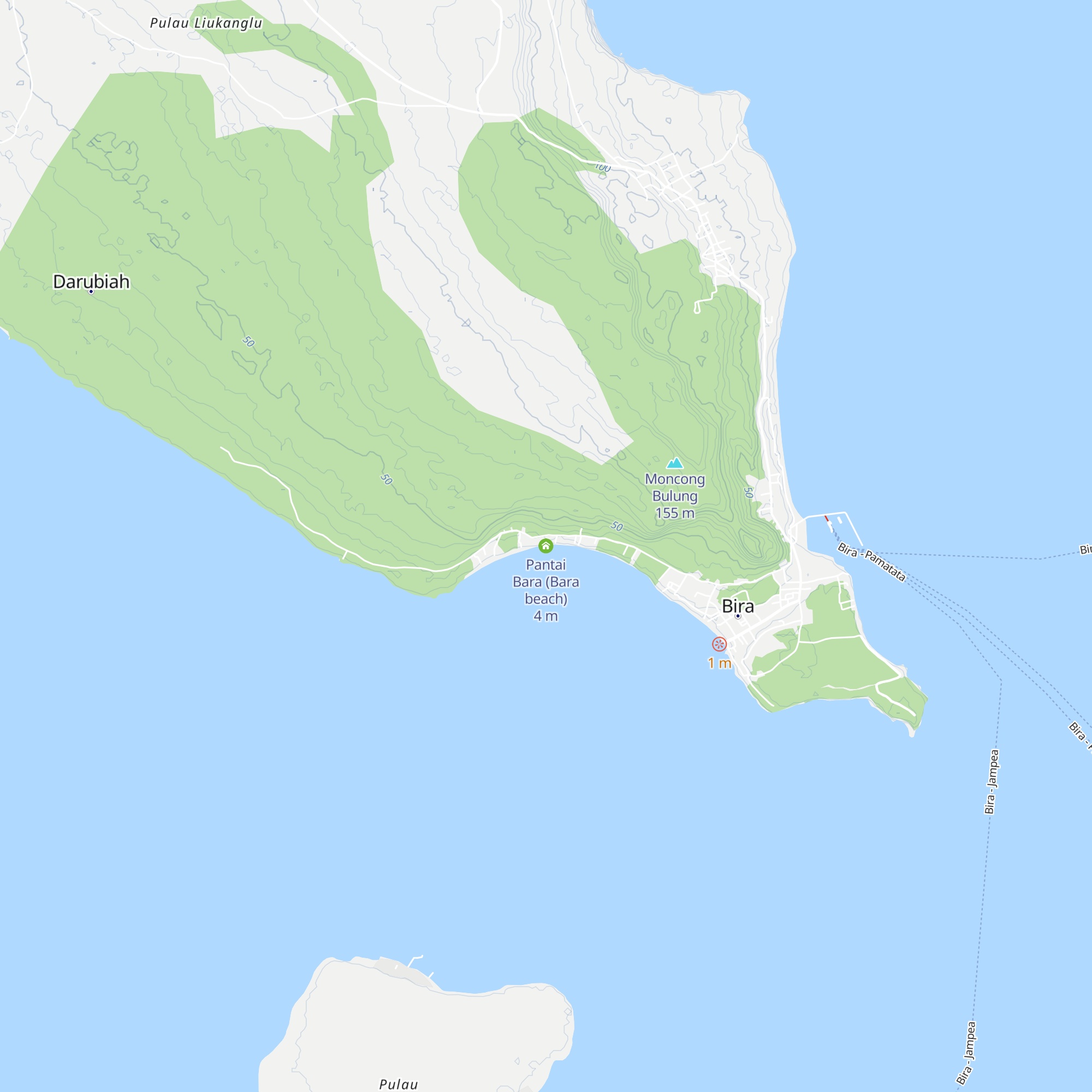 Pantai Bara (Bara beach) map
