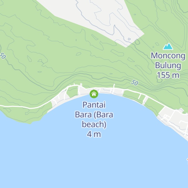 Map of Pantai Bara (Bara beach)