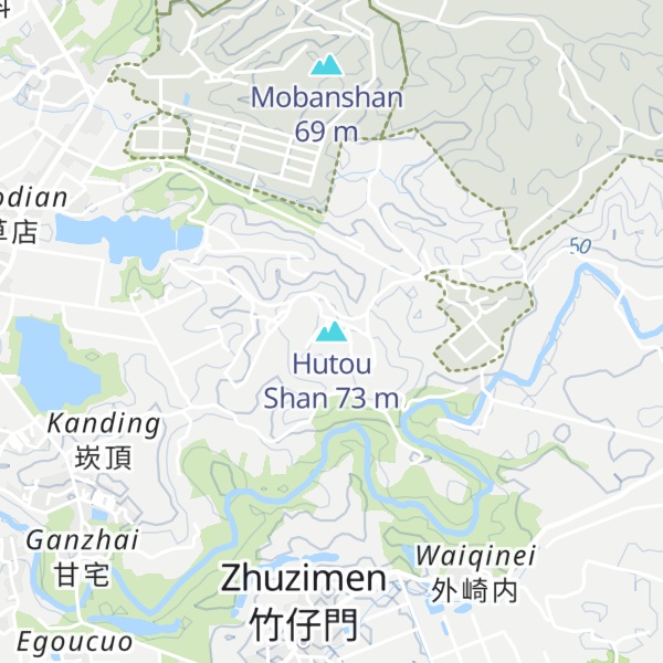 Map of Hutou Shan