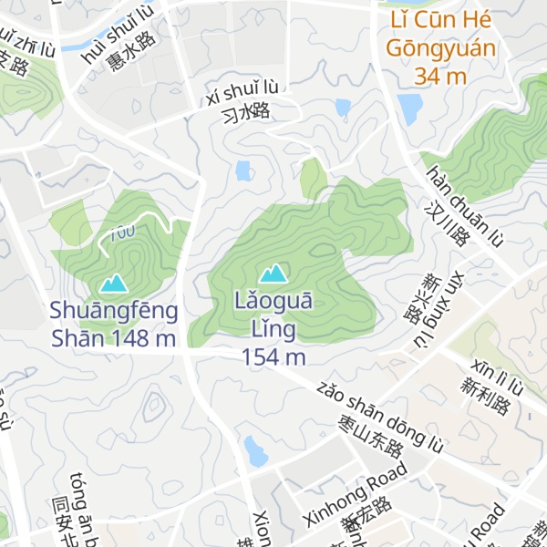 Map of Lǎoguā Lǐng