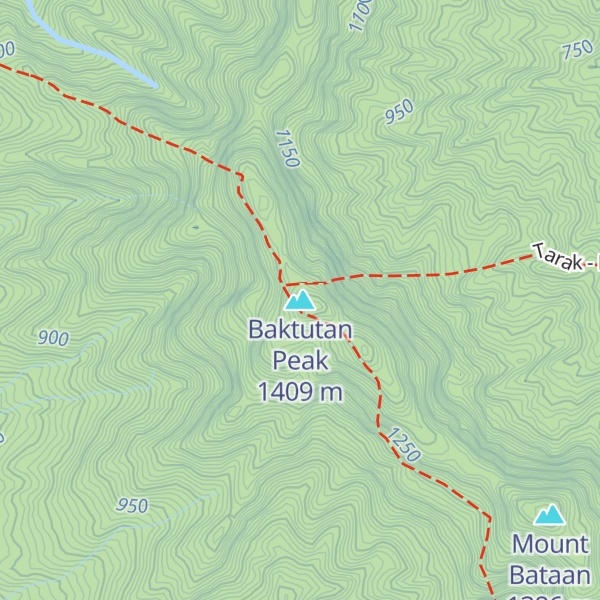 Map of Baktutan Peak