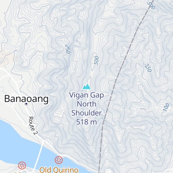 Map of Vigan Gap North Shoulder