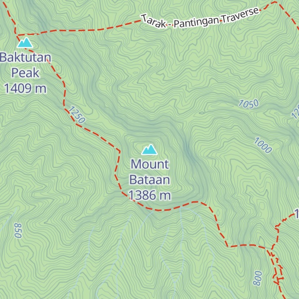 Map of Mount Bataan