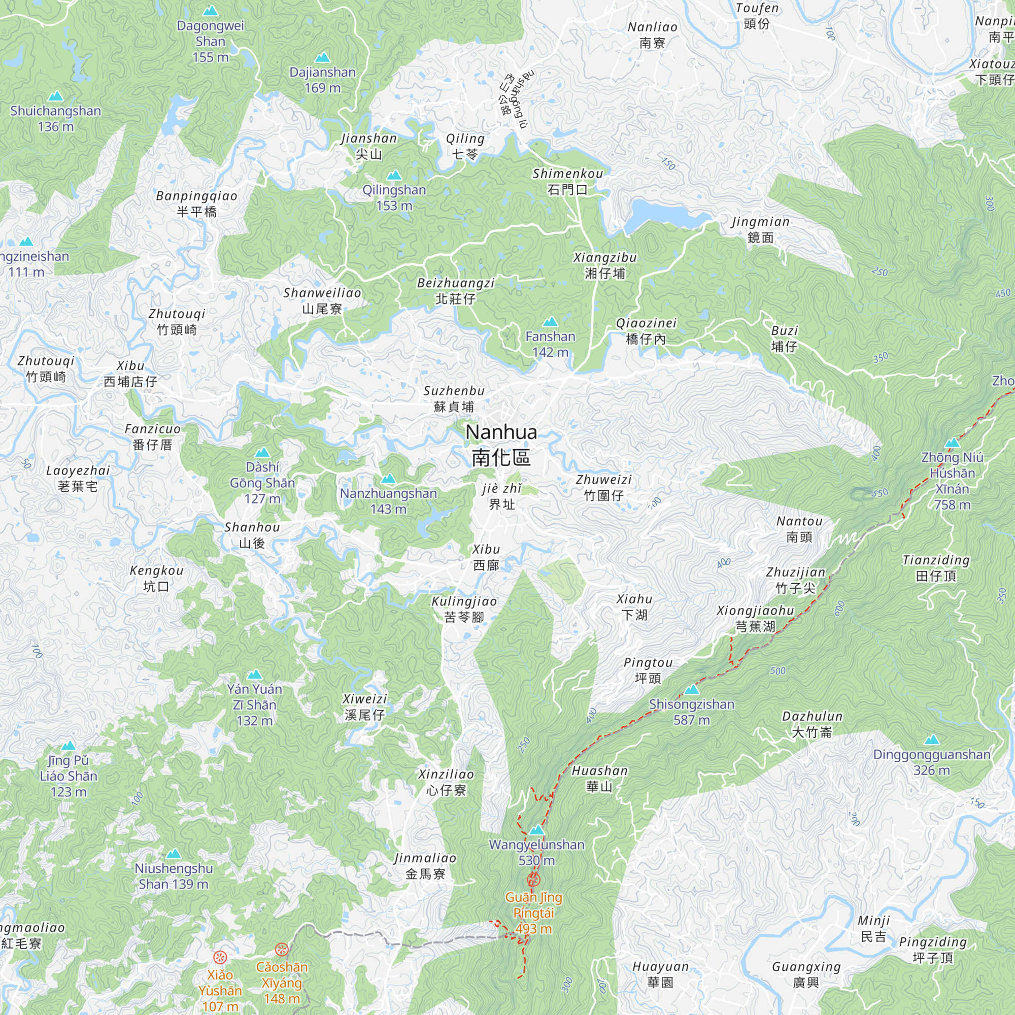 Nán Huà Yóukè Zhōngxīn map