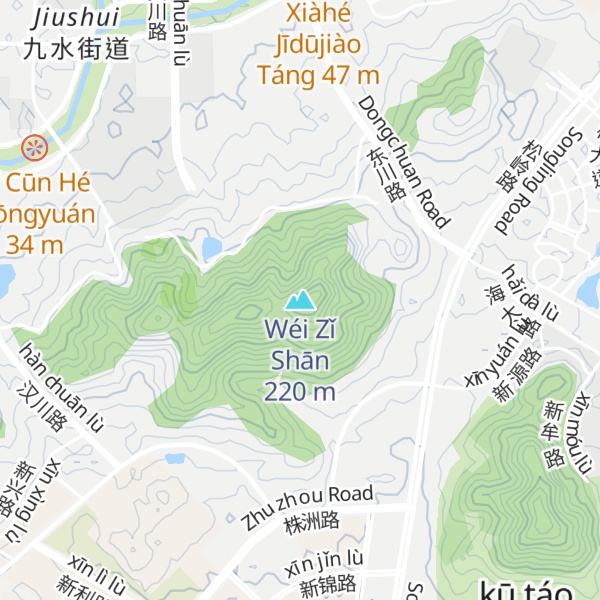 Map of Wéi Zǐ Shān