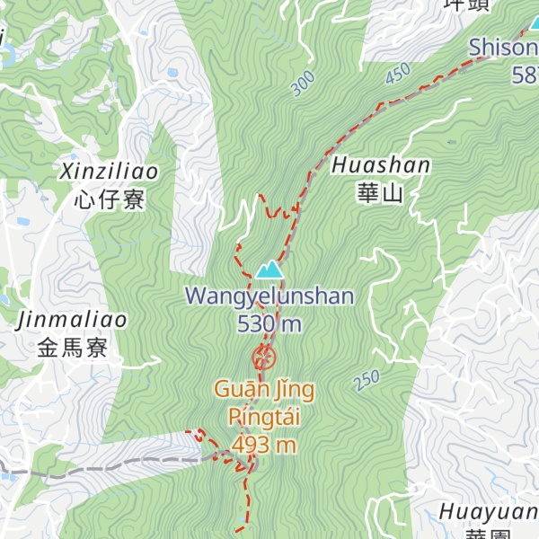 Map of Wangyelunshan