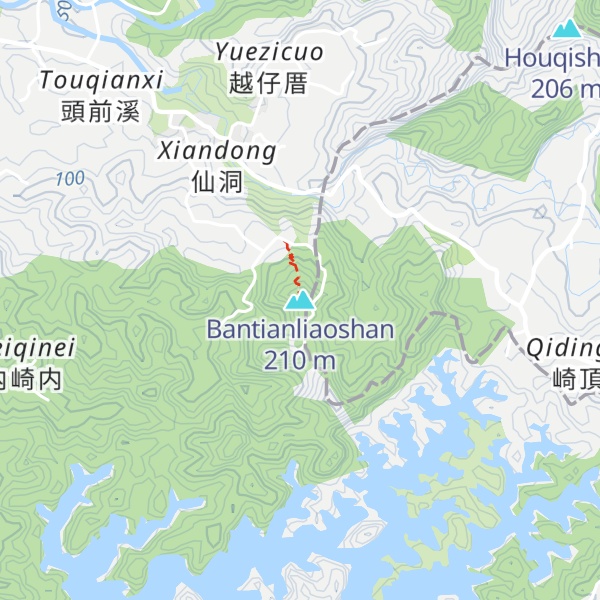 Map of Bantianliaoshan