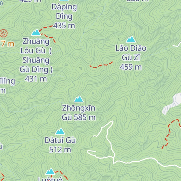 Map of Luóhàn Gù