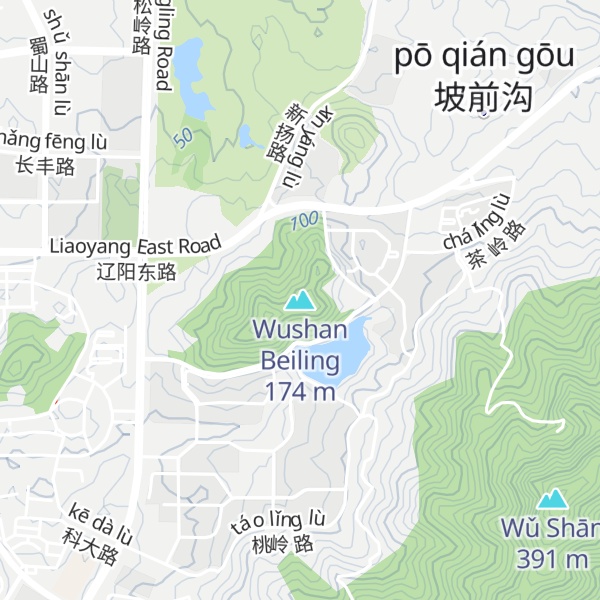 Map of Wushan Beiling