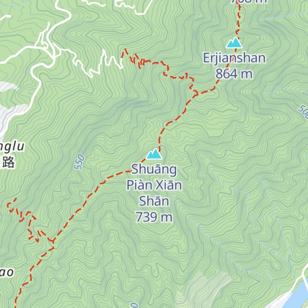 Map of Shuāng Piàn Xiān Shān