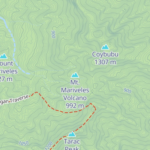 Map of Mt. Mariveles Volcano