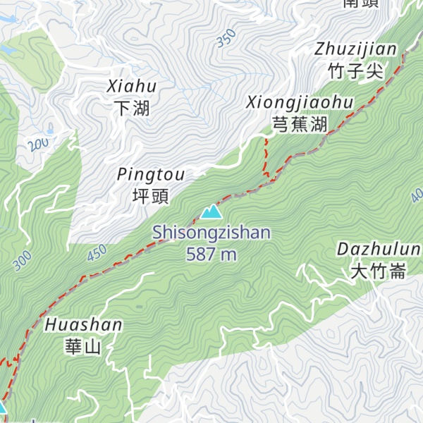 Map of Shisongzishan