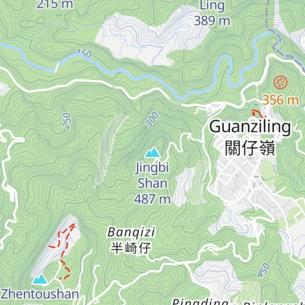 Map of Jingbi Shan