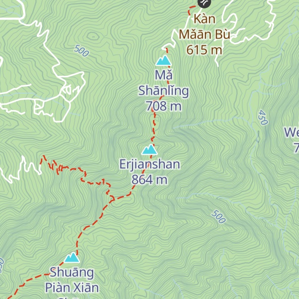 Map of Erjianshan