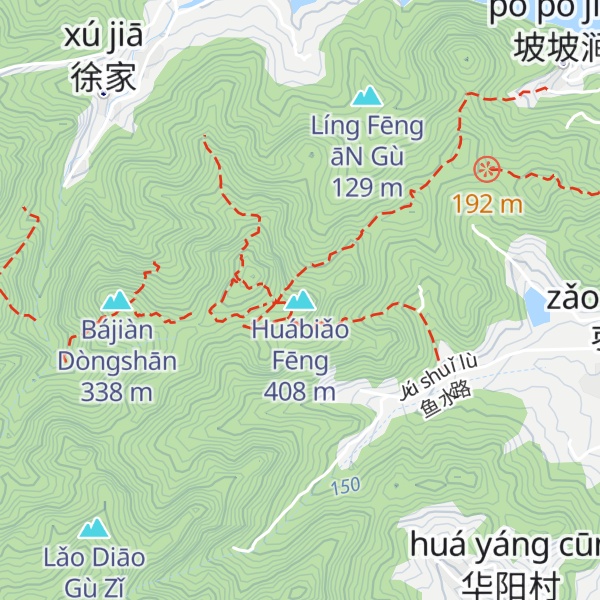 Map of Huábiǎo Fēng