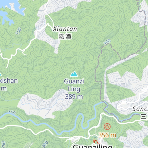Map of Guanzi Ling