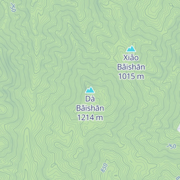 Map of Dà Bǎishān