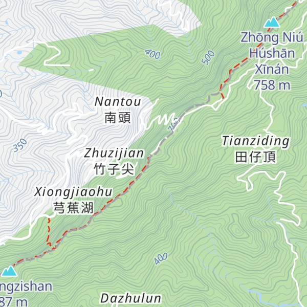 Map of Zhuzijianshan