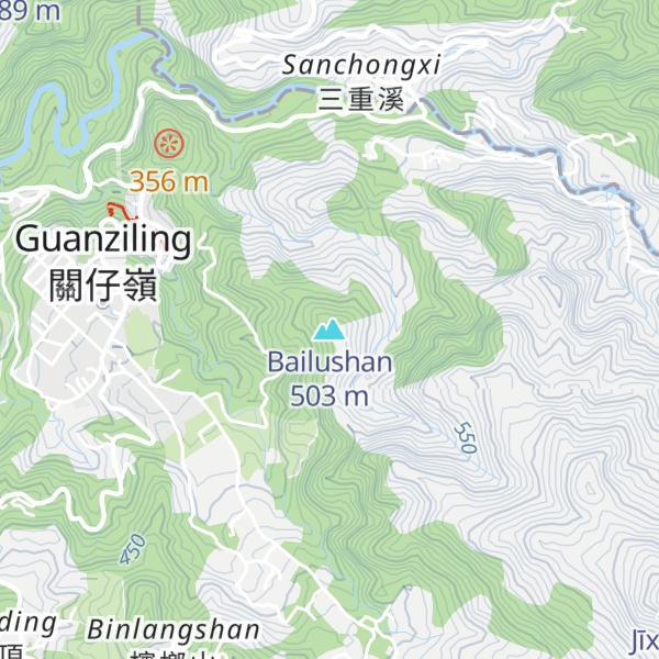 Map of Bailushan