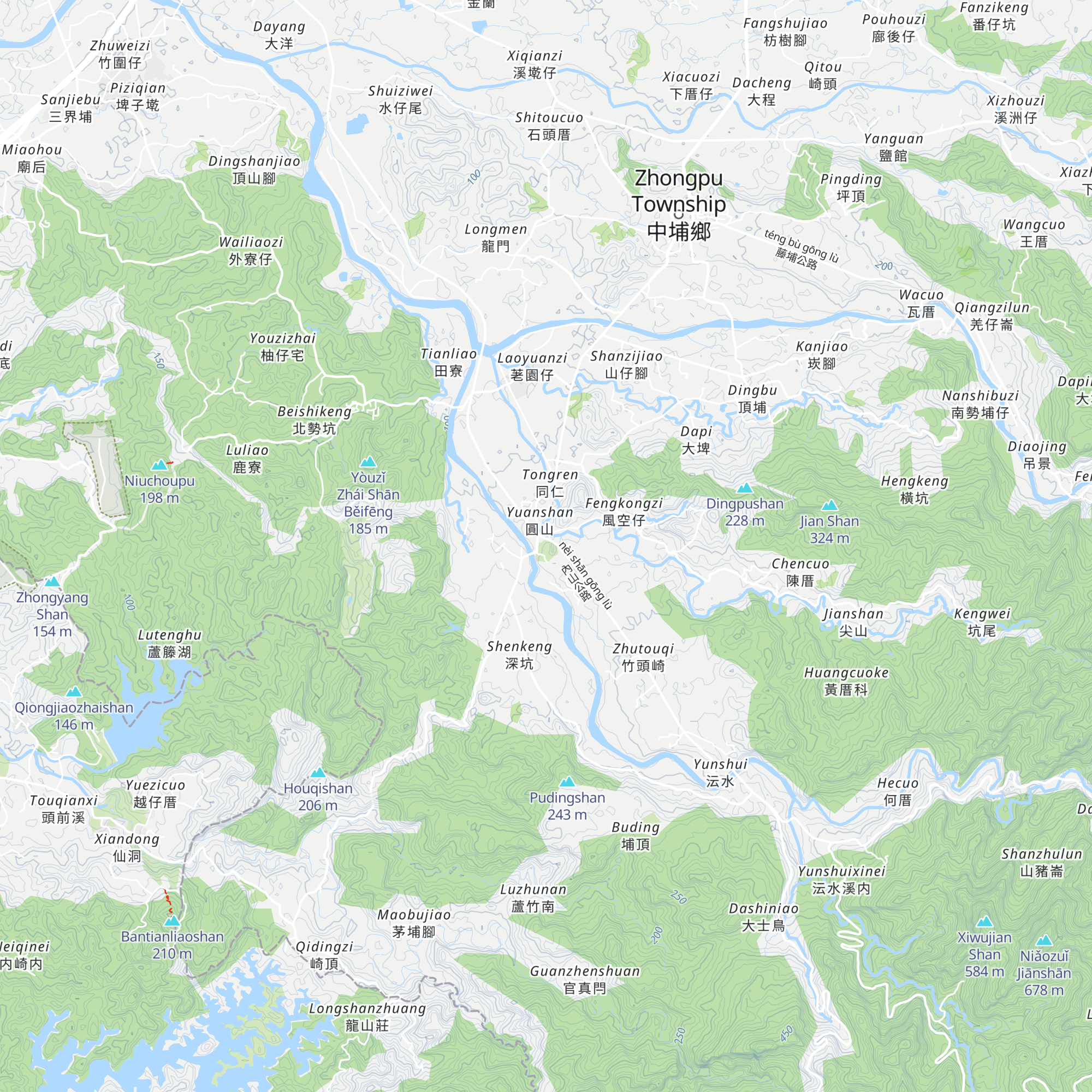 Zhōng Pǔ Yóukè Zhōngxīn map