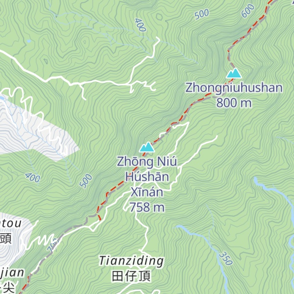 Map of Zhōng Niú Húshān Xīnán