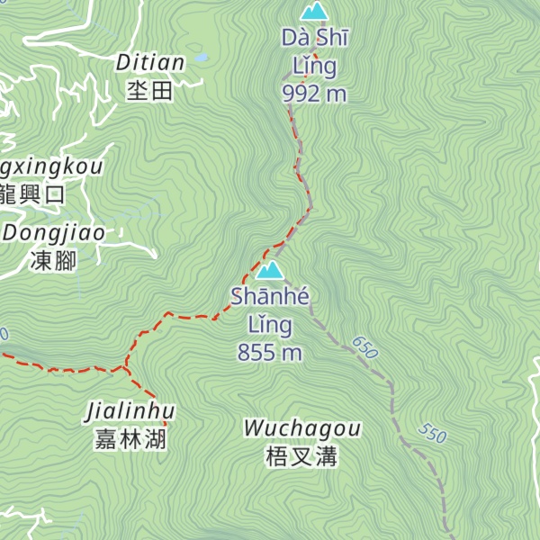 Map of Shānhé Lǐng